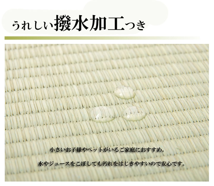 い草 上敷き い草上敷 はっ水 カーペット 無地 『撥水 湖水』 江戸間4.5畳(約261×261cm) 【メーカー直送商品】☆