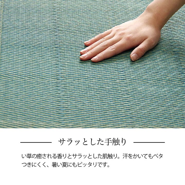 い草ラグ 花ござ カーペット 格子柄 ナチュラル シンプル 和室 抗菌防臭 消臭 お手入れ簡単 夏快適さらさら 本間3畳 (約191×286cm) 【メーカー直送商品】☆