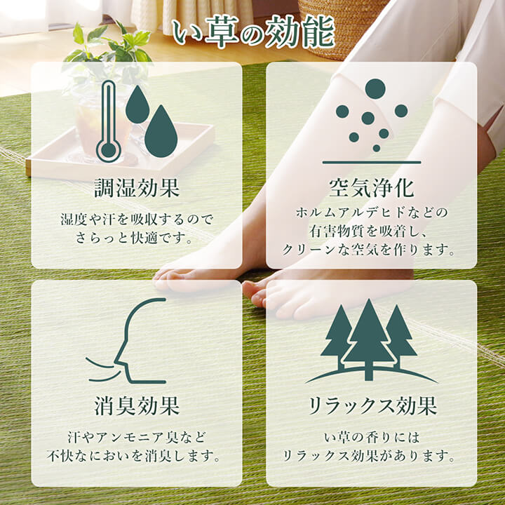 ラグ い草 国産 純国産 日本製 シンプル 無地風 抗菌防臭 自然素材 ウレタン 約191×250cm 【メーカー直送商品】☆