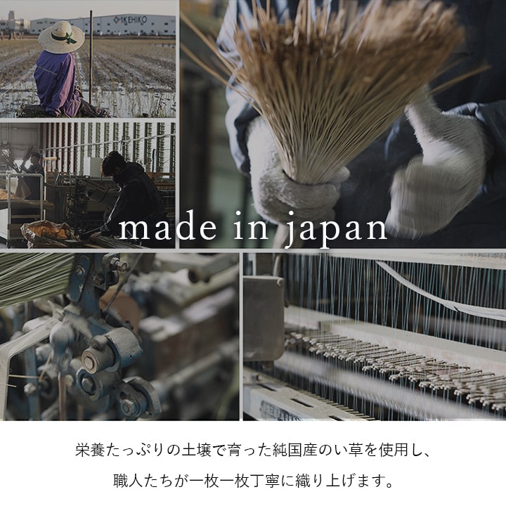 国産 い草ラグ カーペット ブロック調 おしゃれ おすすめ シンプル クッション性 約191×250cm 【メーカー直送商品】☆