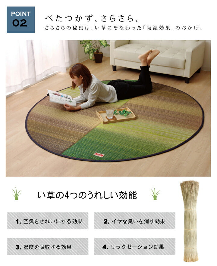 い草ラグ 国産 約3畳 長方形『Fジョイ』約191×250cm【メーカー直送商品】