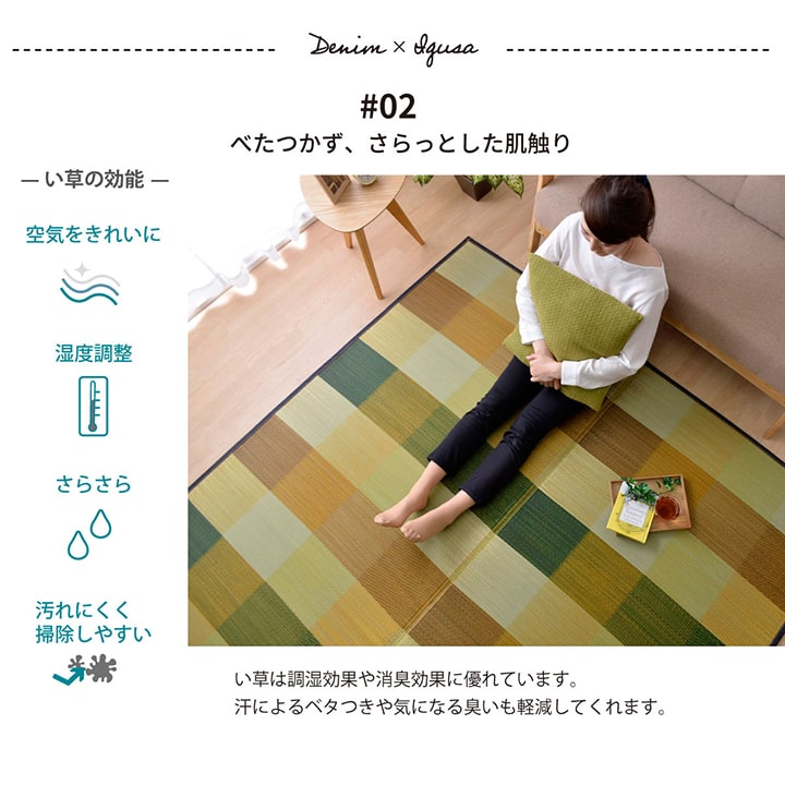 国産 い草カーペット『Fアルディ』約140×200cm【メーカー直送商品】