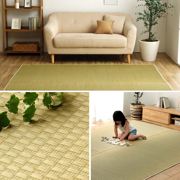 ラグ い草 日本製 市松柄 オールシーズン【メーカー直送商品】