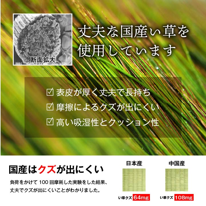 純国産 い草 上敷き カーペット 格子柄 江戸間6畳(約261×352cm) 【メーカー直送商品】☆