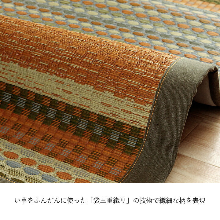国産 い草玄関マット 袋織 デニム『Fラルフ』約60×90cm【メーカー直送商品】