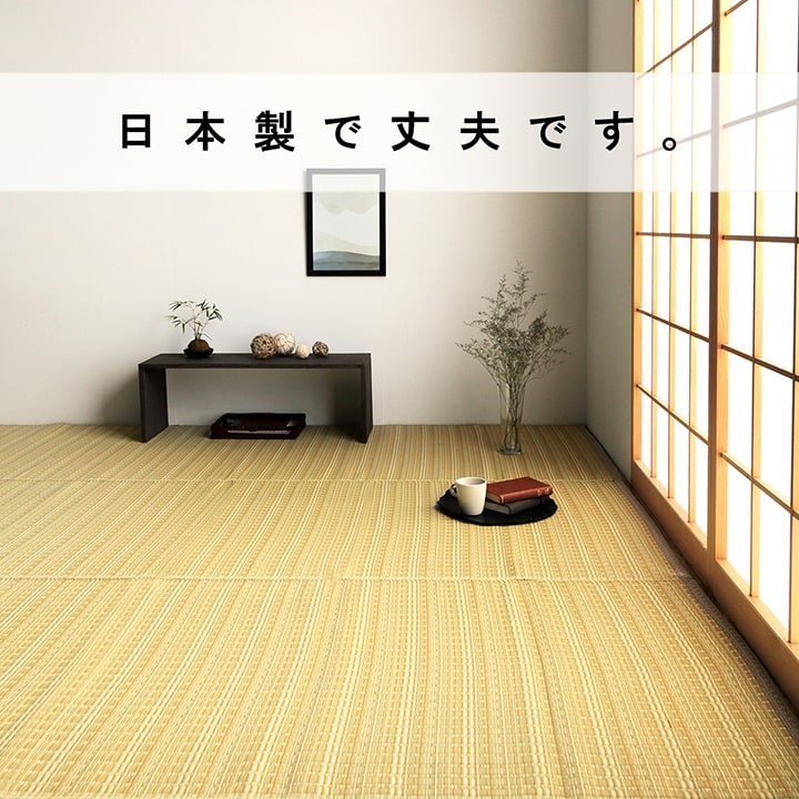 洗える カーペット ダイニング ラグ 敷詰 丈夫 日本製 国産 除菌スプレー対応 ござ アウトドア ペット 江戸間2畳(約174×174cm) 【メーカー直送商品】☆