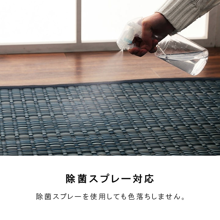 洗える カーペット ダイニング ラグ 敷詰 丈夫 日本製 国産 除菌スプレー対応 ござ アウトドア ペット 江戸間2畳(約174×174cm) 【メーカー直送商品】☆