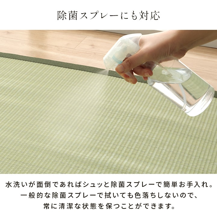 洗える ござ 日本製 国産 カーペット 丈夫 除菌スプレー対応 敷詰 ラグ 敷物 ペット 無地 江戸間1畳(約87×174cm) 【メーカー直送商品】☆
