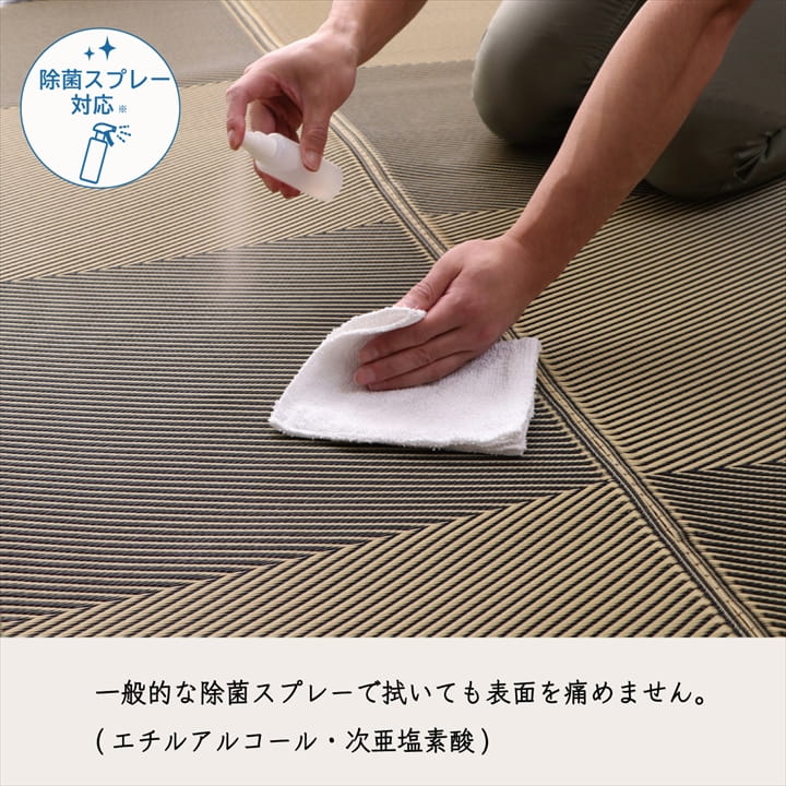 洗える ござ 日本製 国産 カーペット 丈夫 除菌スプレー対応 敷詰 ラグ 敷物 ナチュラルスタイル アウトドア レジャー ペット 江戸間8畳(約348×352cm) 【メーカー直送商品】☆