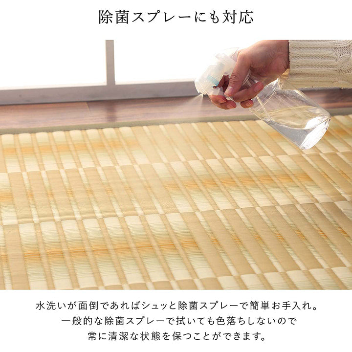 洗える ござ 日本製 国産 カーペット 丈夫 除菌スプレー対応 敷詰 ラグ 敷物 アウトドア レジャー ペット 本間1畳(約95.5×191cm) 【メーカー直送商品】☆