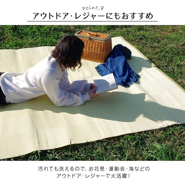 ラグ 洗える カーペット 日本製 国産 抗菌 防臭 消臭 アウトドア レジャー 敷物 和室 シンプル 江戸間10畳(約435×352cm) 【メーカー直送商品】☆