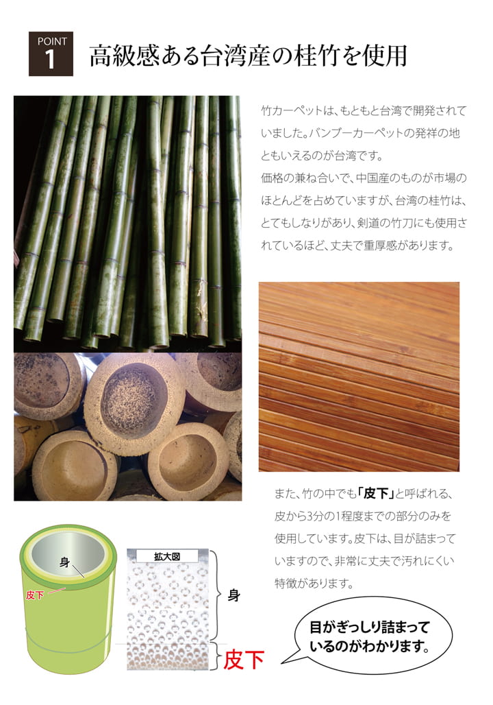 細ひご使用 竹マット『竹王』約60×90cm【メーカー直送商品】