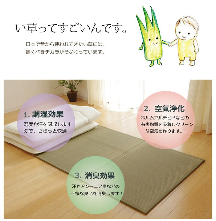 い草マットレス 寝具 マットレス シングル 三つ折り い草 置き畳 国産 『い草マットレス』 約100×210cm (裏:不織布) 【メーカー直送商品】