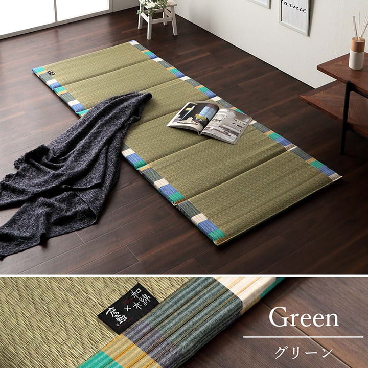 日本製 い草 い草マット マット ごろ寝マット フリーマット クッション性 和風柄 約70×180cm 【メーカー直送商品】☆