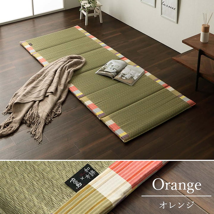 日本製 い草 い草マット マット ごろ寝マット フリーマット クッション性 和風柄 約70×180cm 【メーカー直送商品】☆