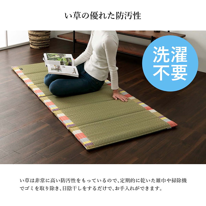 日本製 い草 い草マット マット ごろ寝マット フリーマット クッション性 和風柄 約70×180cm 【メーカー直送商品】☆