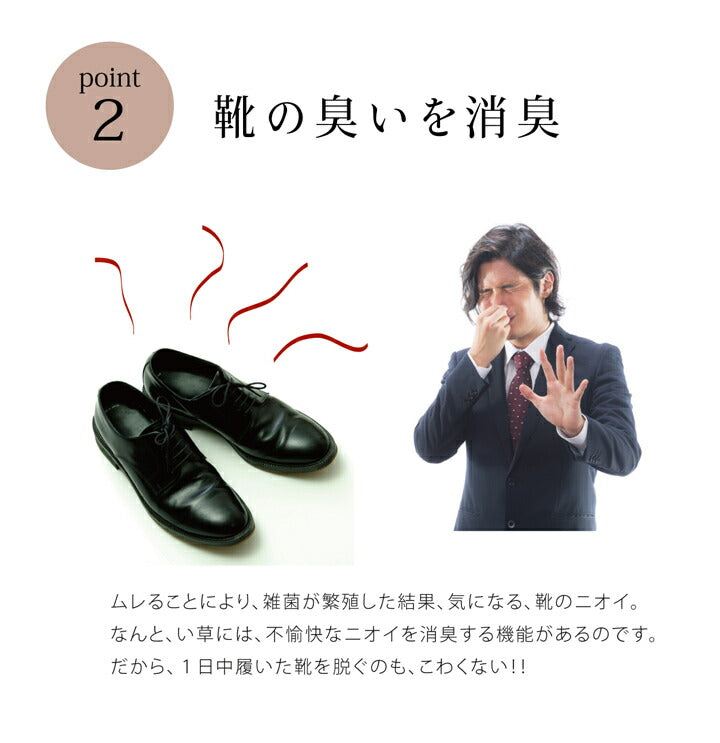 インソール 日本製 靴 防臭 シューズ 中敷き メンズ レディース キッズ 消臭 抗菌 『い草インソール』 約17cm~32cm 【メーカー直送商品】☆