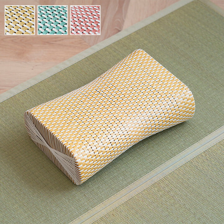 枕 まくら PPまくら PP枕 籐枕風 ピロー 通気性 蒸れない ポリプロピレン 軽い 丈夫 手編み 約30×20cm 【メーカー直送商品】☆