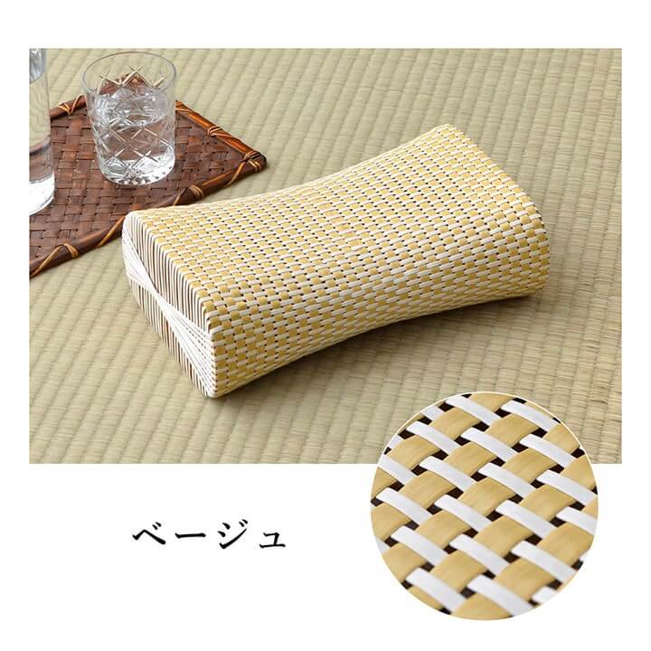 枕 まくら PPまくら PP枕 籐枕風 ピロー 通気性 蒸れない ポリプロピレン 軽い 丈夫 手編み 約30×20cm 【メーカー直送商品】☆