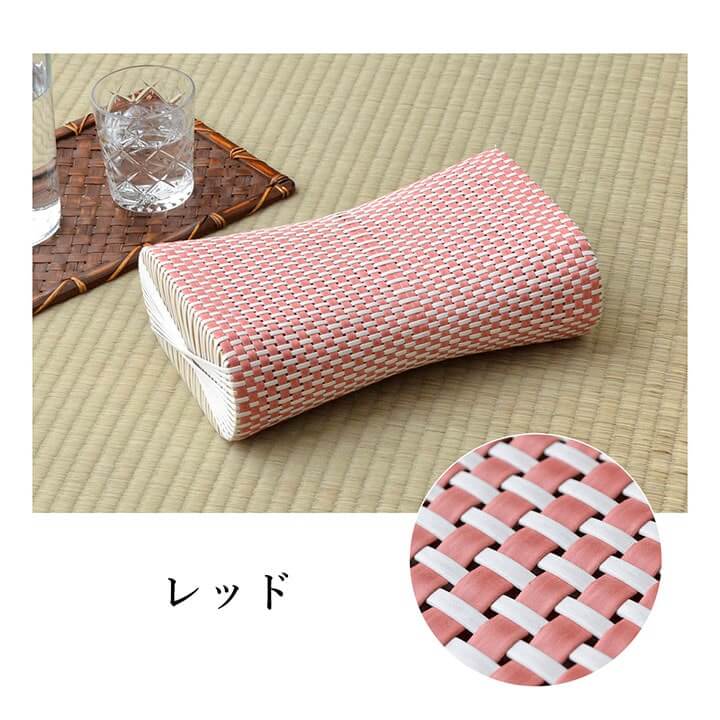 枕 まくら PPまくら PP枕 籐枕風 ピロー 通気性 蒸れない ポリプロピレン 軽い 丈夫 手編み 約30×20cm 【メーカー直送商品】☆