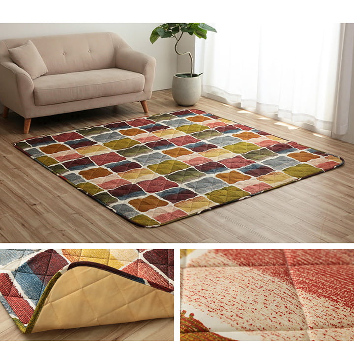 こたつ布団 正方形 おしゃれ 掛け敷きセット 約205×245cm 【メーカー直送商品】☆