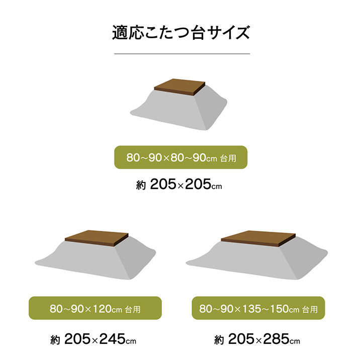 こたつ布団 正方形 おしゃれ 掛け単品 約205×205cm 【メーカー直送商品】☆