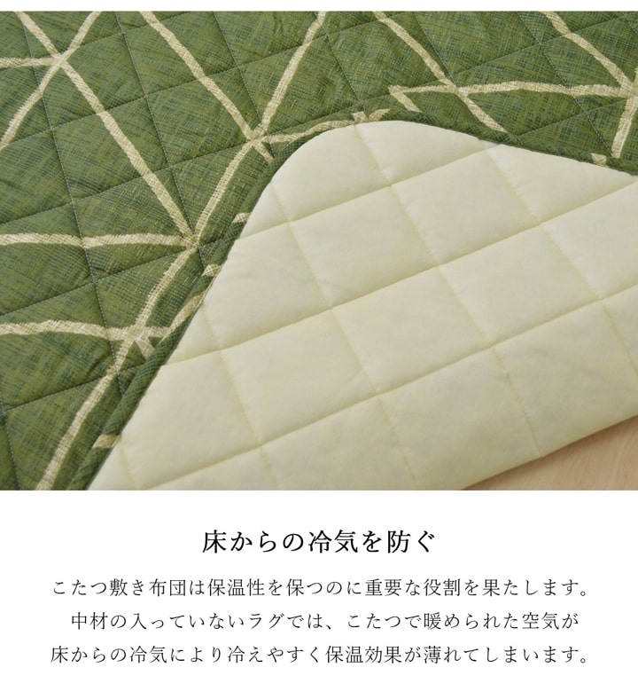 こたつ布団 正方形 シンプル 幾何柄 掛け敷きセット 約190×190cm 【メーカー直送商品】☆