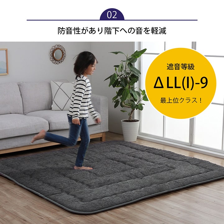 こたつ布団 正方形 撥水ラグ ふっくらタイプ 約190×190cm 【メーカー直送商品】☆