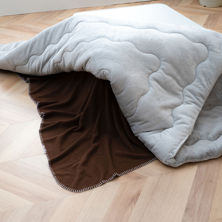 フリース こたつ用中掛け毛布 『ブリック中掛(フラット)』 約180×180cm フラットタイプ 【メーカー直送商品】☆