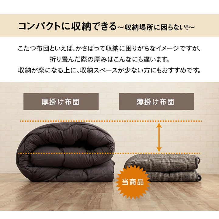 省スペース こたつ布団 正方形 チェック柄 約180×180cm 【メーカー直送商品】☆
