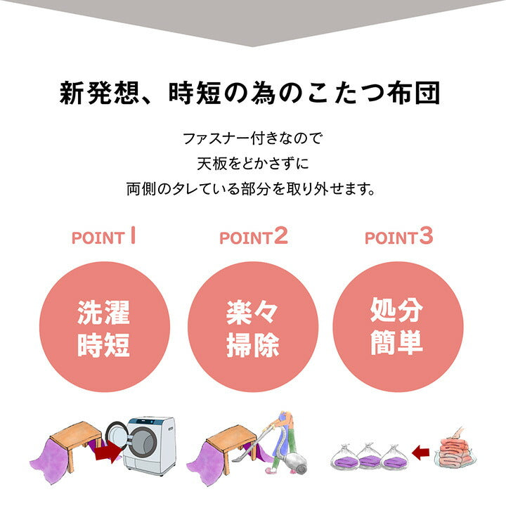 ハイタイプ こたつ布団 長方形 洗える お手入れ簡単 約235×275cm 【メーカー直送商品】☆