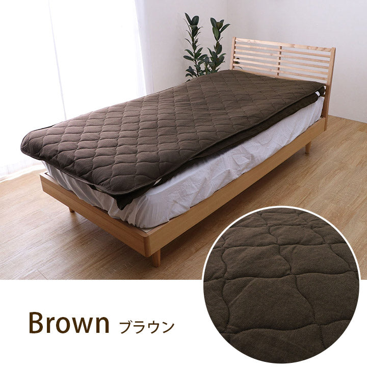 綿100% 洗える 天竺ニット おしゃれ 敷パッド シンプル 年間 新生活 天然素材 120×205cm セミダブル 【メーカー直送商品】☆
