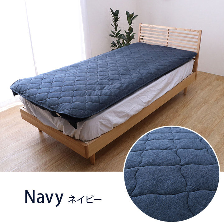 綿100% 洗える 天竺ニット おしゃれ敷パッド シンプル 年間 新生活 天然素材 100×205cm シングル 【メーカー直送商品】☆