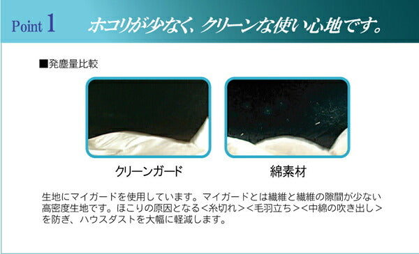 掛け布団カバー シングル 寝具 機能性 羽毛タッチ 『クリーンガード』 約150×210cm 【メーカー直送商品】☆