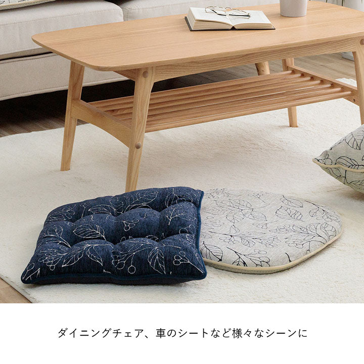 クッション バテイ 椅子 日本製 洗える 滑り止め ボタニカル 約43×41cm 【メーカー直送商品】☆