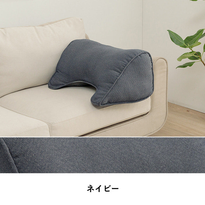 ループ よりかかり クッション 背もたれ セアテ くつろぐ 無地 国産 約55×35cm ベージュ ブラウン ネイビー 再生ペット SDGs エコ シンプル かわいい【メーカー直送商品】☆