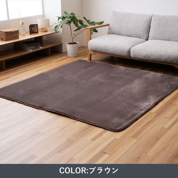 『ウイン』180×180cm なめらかな手触りのあったかカーペット 【メーカー直送商品】