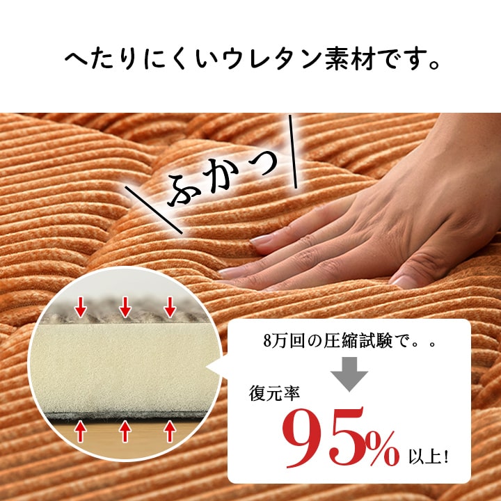 ラグ 滑りにくい 防音 30cm厚 コーデユロイ 約3畳【メーカー直送商品】