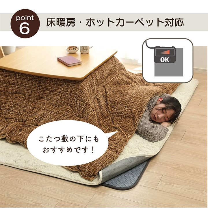 防音 下敷き 滑り止め ラグ 滑りにくい 防音マット 厚め へたりにくい ナイス ボリューム ウレタン10mm クッション性 約180×180cm 床暖房 ホットカーペット対応【メーカー直送商品】☆