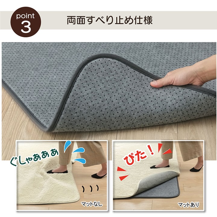 防音 下敷き 滑り止め ラグ 滑りにくい 防音マット 厚め へたりにくい ナイス ボリューム ウレタン10mm クッション性 約180×180cm 床暖房 ホットカーペット対応【メーカー直送商品】☆