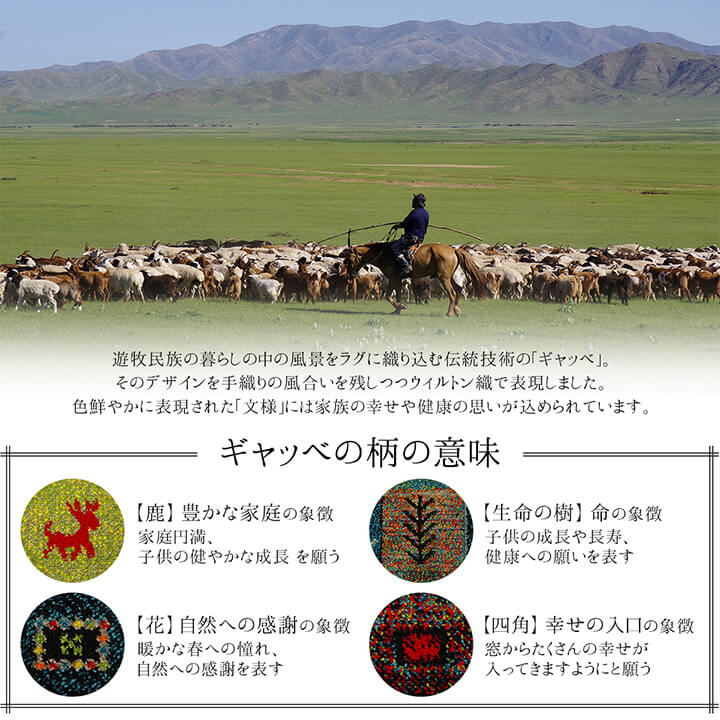 トルコ製 ウィルトン織り カーペット 長方形 ギャッペ調ラグ 約133×190cm 【メーカー直送商品】☆