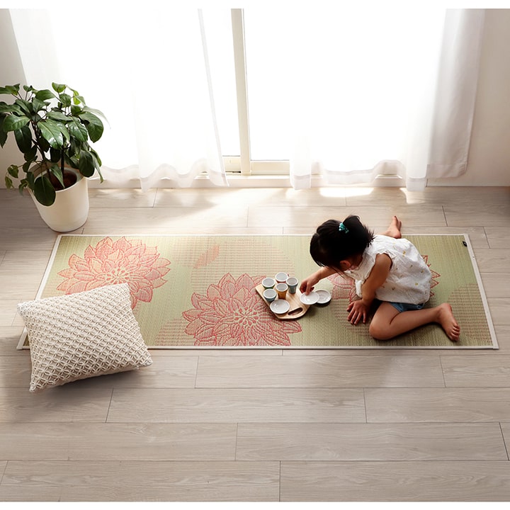 ヨガ 癒しマット 国産 い草『フラッフィー』約66×185cm【メーカー直送商品】
