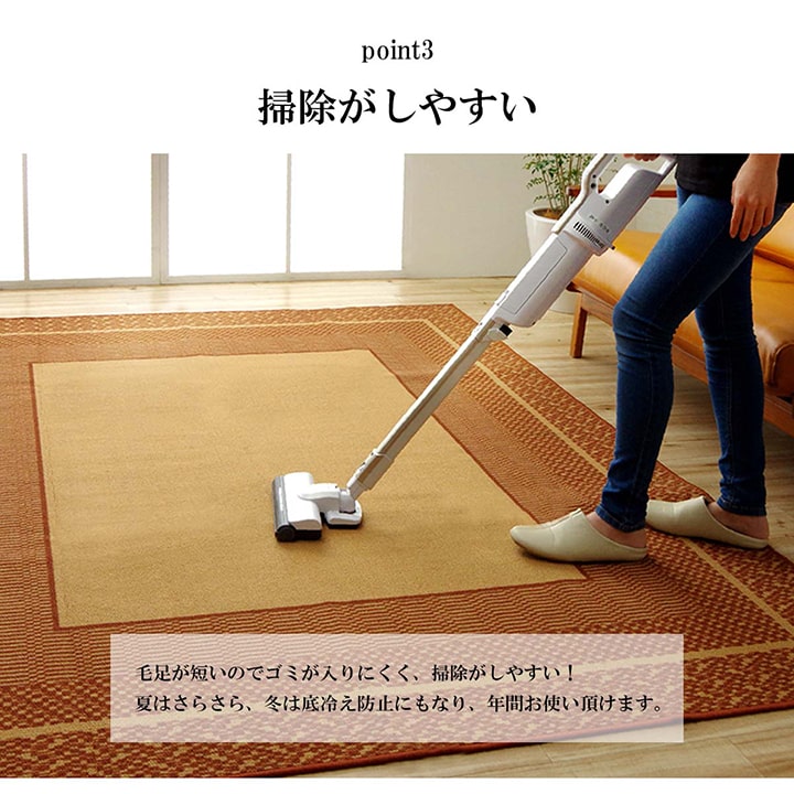 ダイニングラグ 撥水 長方形 シンプル キズ防止 約220×300cm 【メーカー直送商品】☆