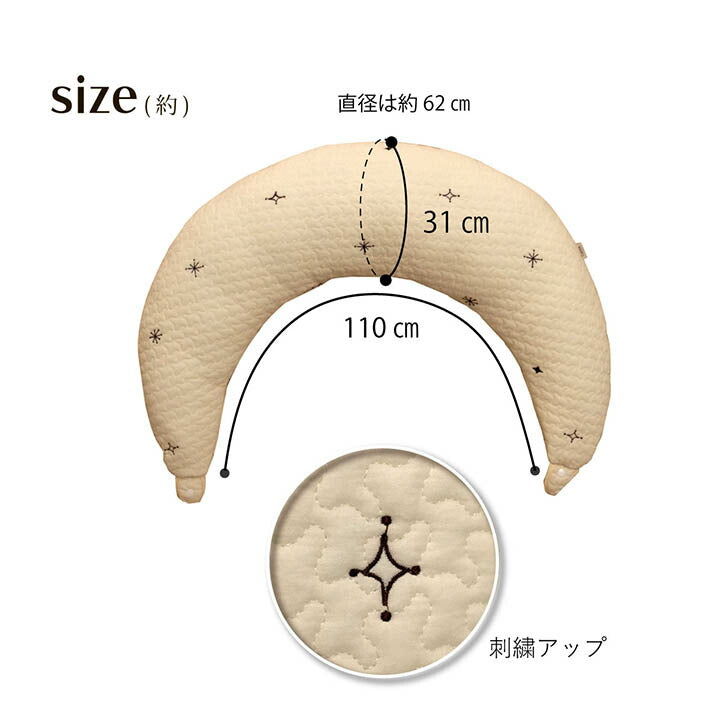 寝具 マルチ クッション 綿 100% 授乳 サポートイブル 抱き枕 洗える 赤ちゃん ギフト 約31×110cm 【メーカー直送商品】☆