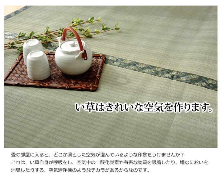 純国産 減農薬栽培 い草 上敷き カーペット 糸引織 『西陣』 六一間8畳(約370×370cm) 熊本県八代産イ草使用 【メーカー直送商品】☆