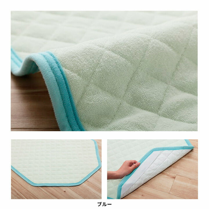 敷きパッド コット専用 保育園 キッズ ジュニア 綿100% 四隅ゴムバンド付 ズレない 洗える 洗濯機丸洗い 優しいタオル地 約58×101cm 全2色 【同梱不可】【メーカー直送商品】