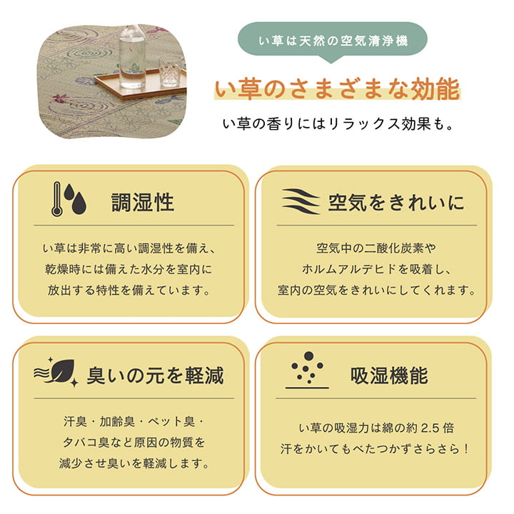 ラグ い草 金魚 和 風物詩 コンパクト 滑り止め不織布 自然素材 抗菌防臭 約180×240cm 【メーカー直送商品】☆