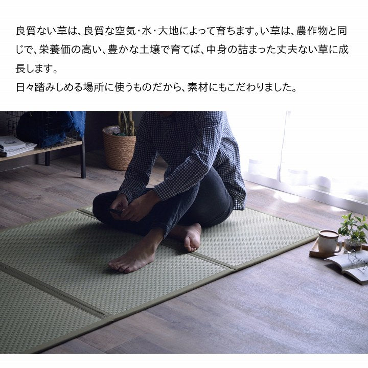マットレス 三つ折り 日本 国産 畳 カビ防止 置き畳 軽量 梅雨 湿気 対策 新生活 こたつ敷 フロアマット 約120×210cm 【メーカー直送商品】☆