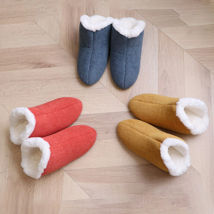 ルームシューズ 男女兼用 M/Lサイズ コーデュロイ調【メーカー直送商品】