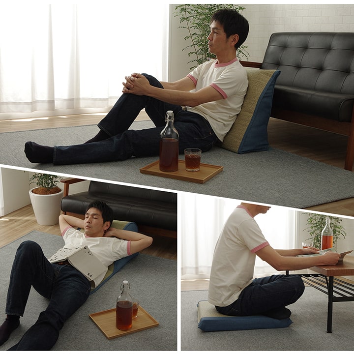 い草 スツール クッション 腰掛け さらさら 消臭 シンプル 約40R×45cm 【メーカー直送商品】☆
